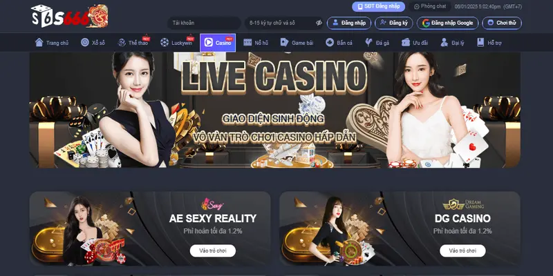 Online casino S666 thiết kế với nhiều điểm ưu việt